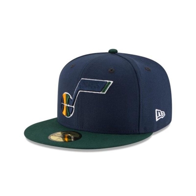 Blue Utah Jazz Hat - New Era NBA 2Tone 59FIFTY Fitted Caps USA7581062